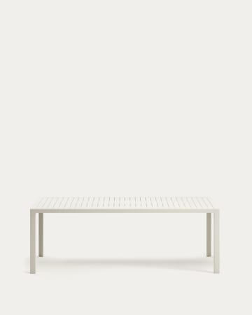 Τραπέζι εξωτερικού χώρου Culip, αλουμίνιο σε λευκό φινίρισμα, 220x100εκ