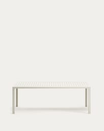 Culip aluminium outdoor table in powder coated white finish, 220 x 100 cm
