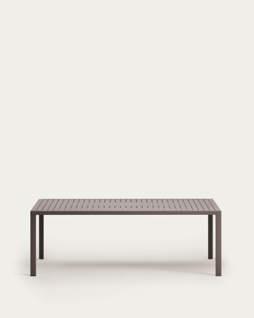 Τραπέζι εξωτερικού χώρου Culip, αλουμίνιο σε καφέ φινίρισμα, 220x100εκ