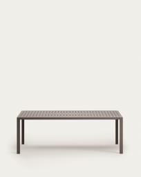 Culip aluminium outdoor table in powder coated brown finish, 220 x 100 cm