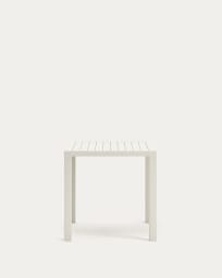 Gartentisch Culip aus Aluminium mit weißem Finish 77 x 77 cm