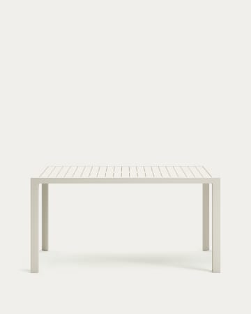 Culip buitentafel in aluminium met witte afwerking 150 x 77 cm