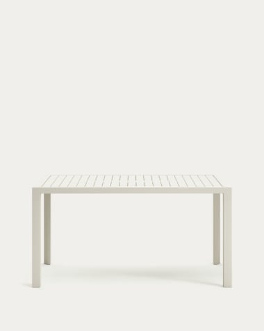 Gartentisch Culip aus Aluminium mit weißem Finish 150 x 77 cm