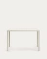 Table haute de jardin Culip en aluminium finition blanche 150 x 77 cm