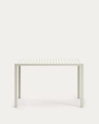 Table haute de jardin Culip en aluminium finition blanche 150 x 77 cm