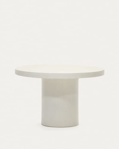 Aiguablava ronde tafel in wit cement Ø 120 cm | Kave Home