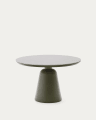 Table d’extérieur Tudons en aluminium et plateau en céramique, couleur verte Ø120 cm