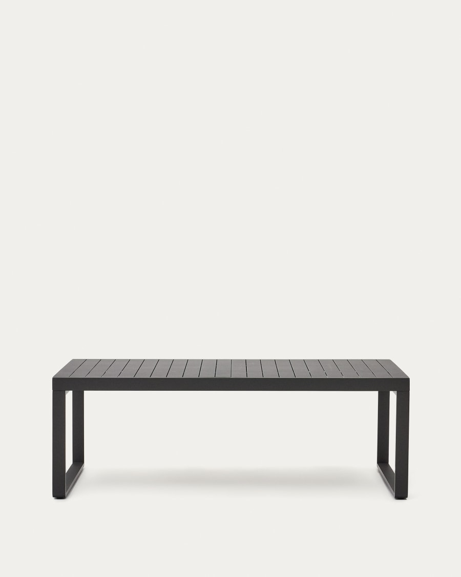 Zaltana extendable aluminium outdoor table with matt dark grey