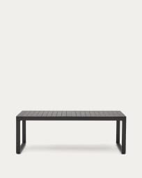 Galdana outdoor extendable table made of aluminum with dark grey finish 220 (340) x 100 cm