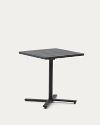 Torreta folding outdoor table made of aluminum with dark grey finish 70 x 70 cm