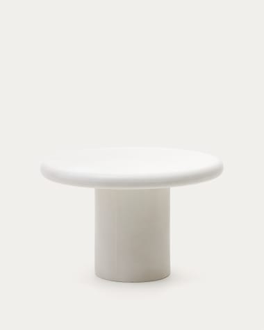 Table ronde Addaia en ciment blanc Ø120 cm