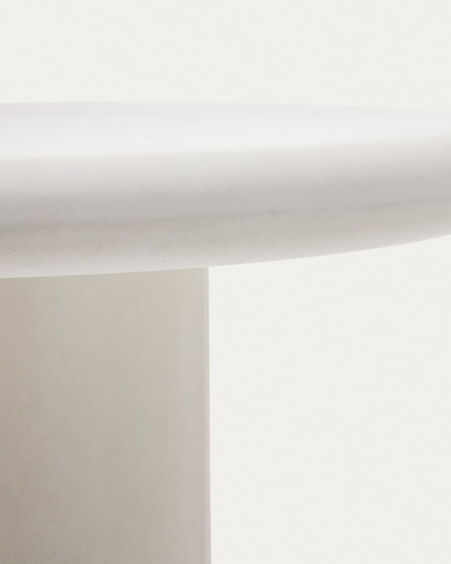 Table ronde Addaia en ciment blanc Ø90 cm