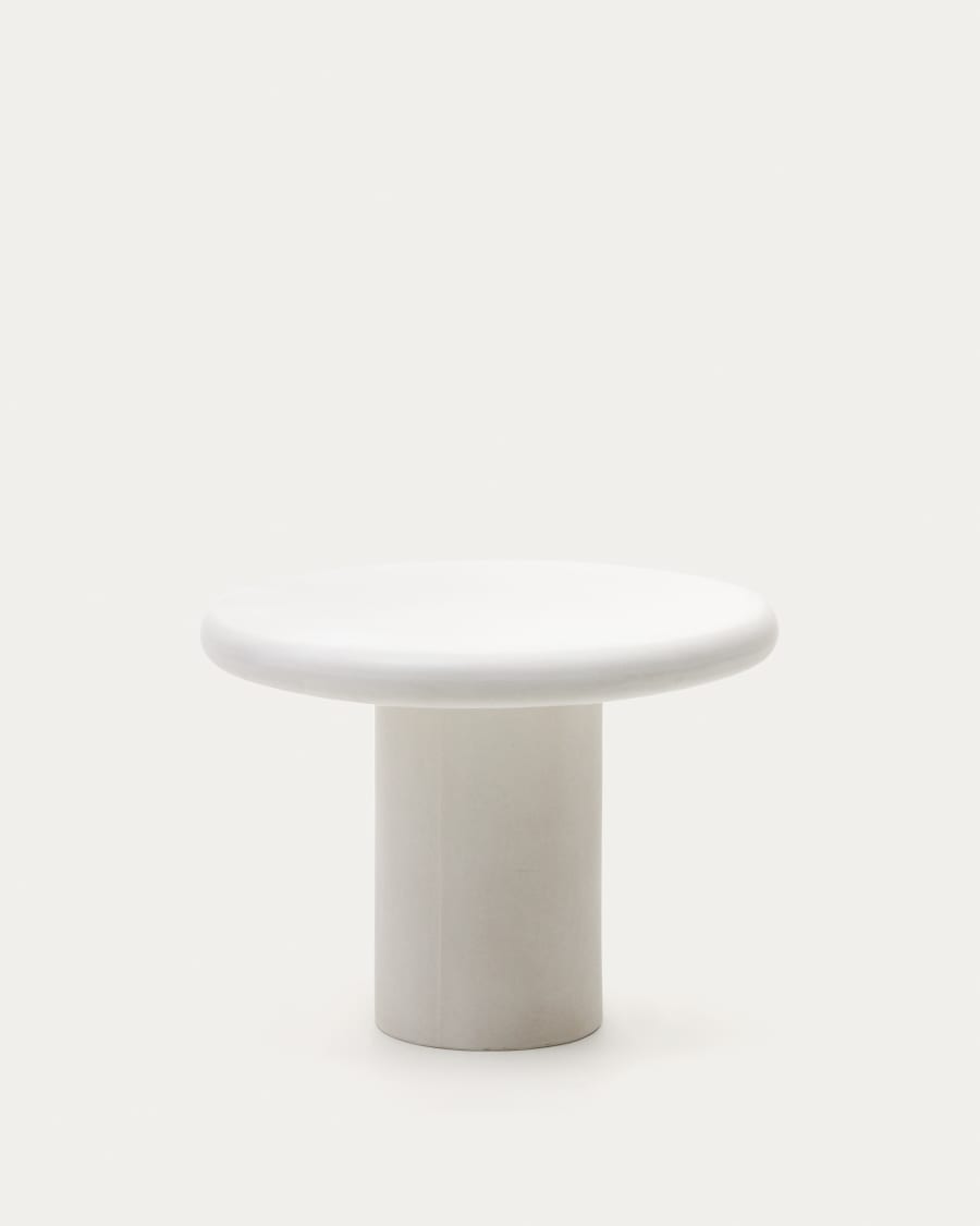 Table ronde Addaia en ciment blanc Ø90 cm