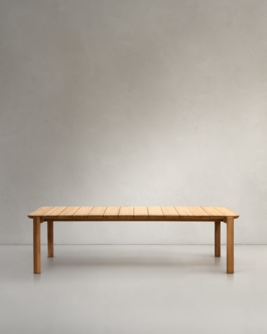Mesa Icaro de madeira maciça de teca 220 x 102 cm FSC 100%