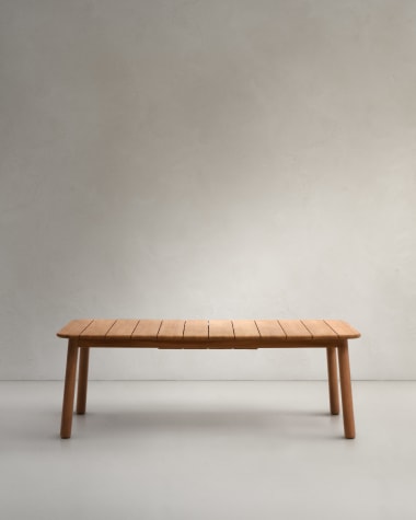 Rozkładany stół ogrodowy Turqueta z litego drewna tekowego 220 (290) x 100 cm 100% FSC