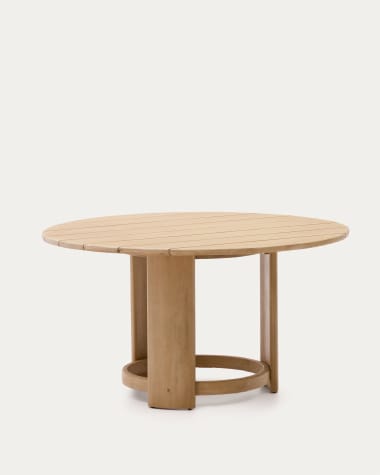 Στρογγυλό τραπέζι Xoriguer από μασίφ ξύλο ευκαλύπτου Ø140 εκ. FSC 100%.
