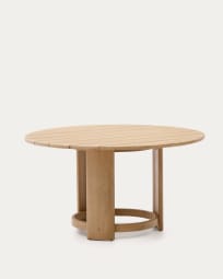 Στρογγυλό τραπέζι Xoriguer από μασίφ ξύλο ευκαλύπτου Ø140 εκ. FSC 100%.