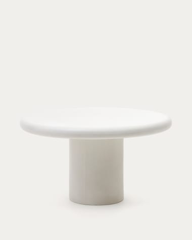 Table ronde Addaia en ciment blanc Ø140 cm