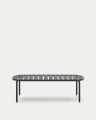 Tavolino da caffè da esterno Joncols in alluminio verniciato grigio Ø 110 x 62 cm