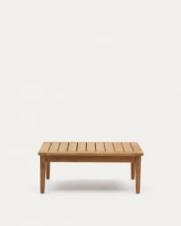 Τραπέζι σαλονιού Portitxol, μασίφ ξύλο τικ, 80x80εκ