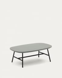 Table basse Bramant en acier finition noire 100 x 60 cm