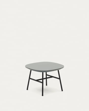 Bramant side table in steel with black finish, 100 x 60 cm