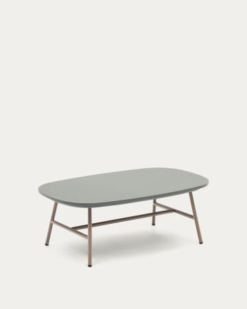Salontafel Bramant in staal met mauve afwerking 100 x 60 cm