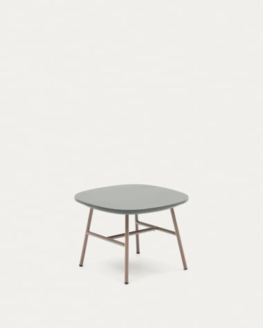 Table d'appoint Bramant en acier finition mauve 60 x 60 cm