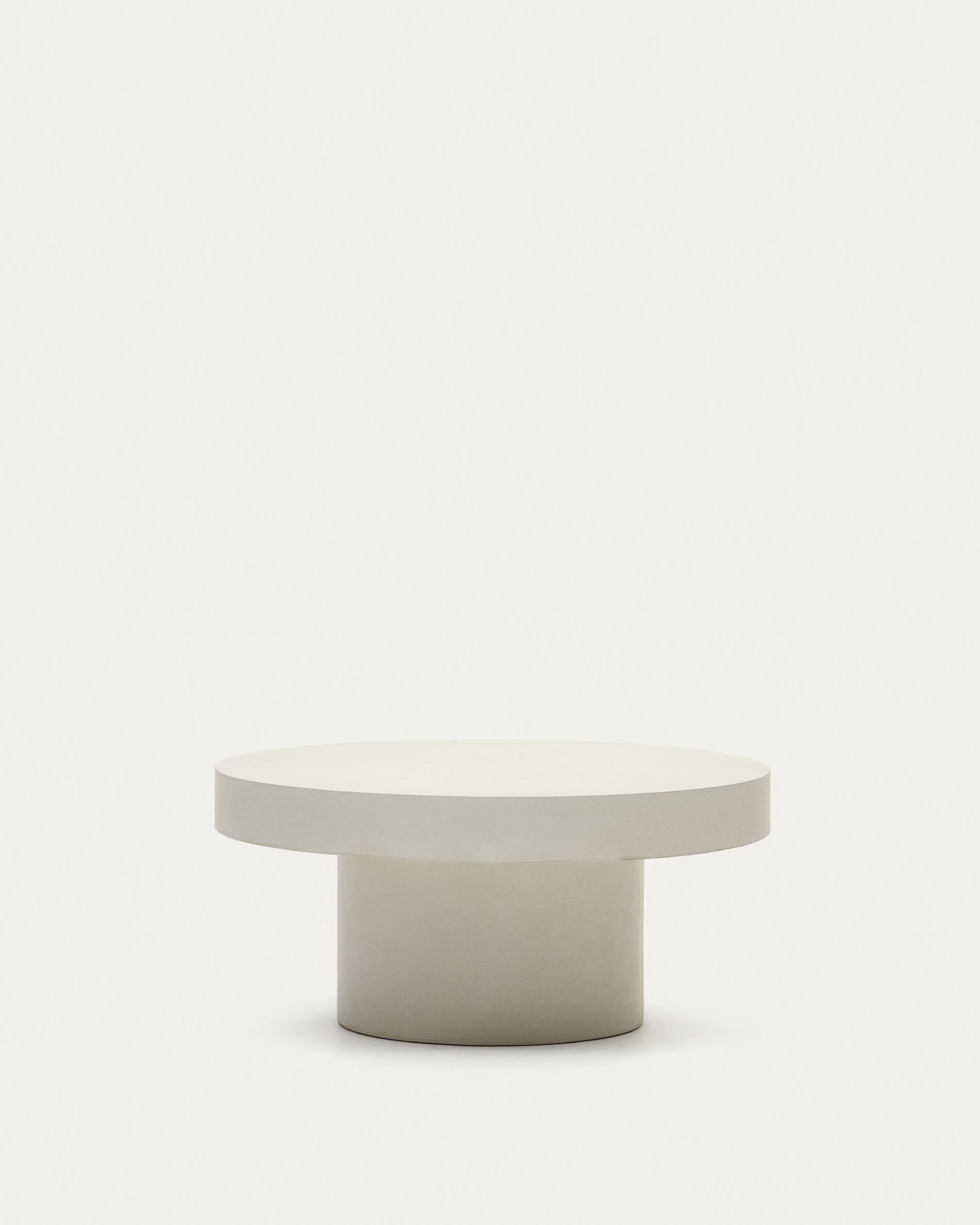 Table basse ronde Aiguablava en ciment blanc Ø 90 cm | Kave Home