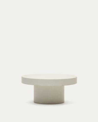 Table basse ronde Aiguablava en ciment blanc Ø 90 cm | Kave Home®