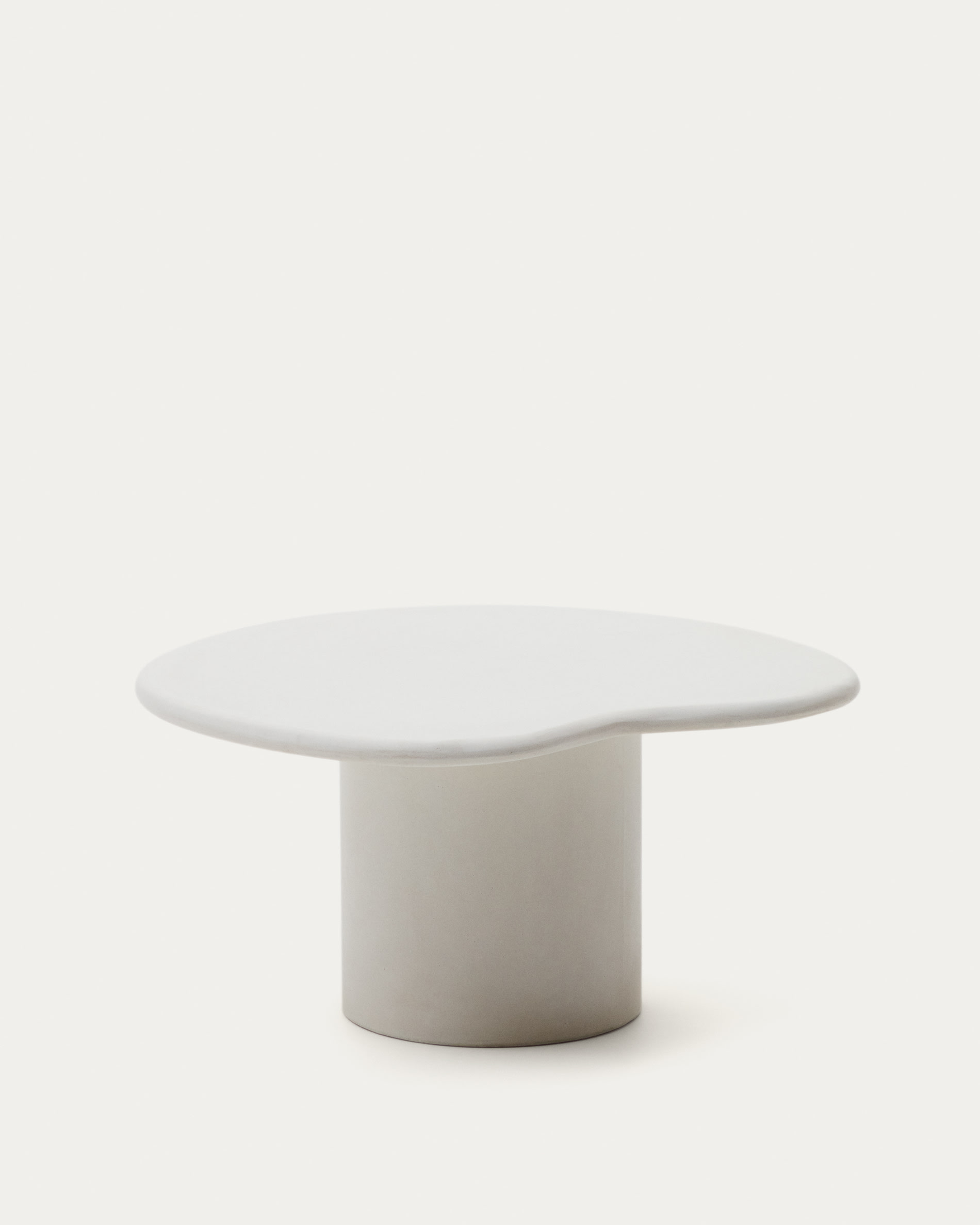 Table basse Macarella en ciment blanc 83 x 77 cm | Kave Home