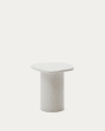 Tavolino da appoggio Macarella in cemento bianco 48 x 47 cm