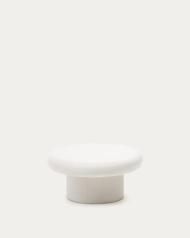 Table basse Addaia en ciment blanc Ø66 cm