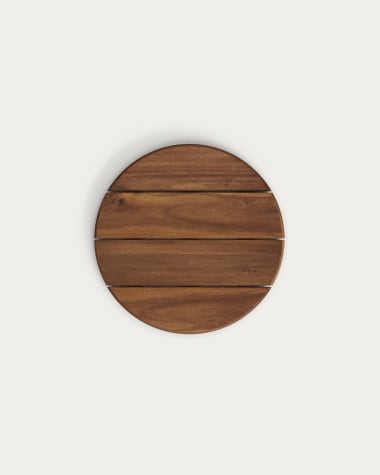Suara round table top made of acacia wood in a walnut finish, Ø55 cm 100% FSC
