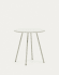 Στρογγυλό τραπέζι εξωτερικού χώρου Montjoi, ατσάλι σε λευκό φινίρισμα, Ø70εκ