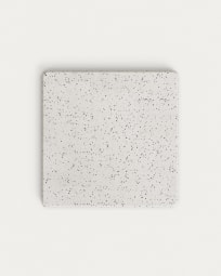 Saura Square Outdoor Table Top in White Terrazzo 70 x 70 cm