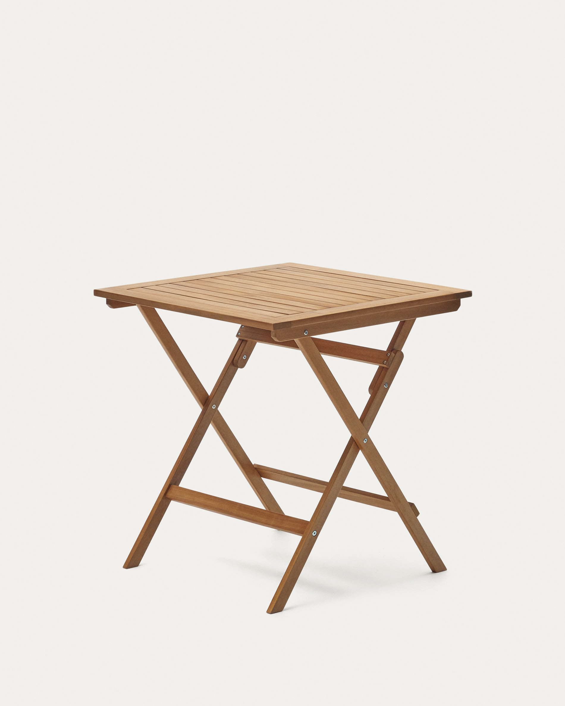 Mesa plegable de madera, mesa pequeña de madera de acacia para uso en  interiores y exteriores, resistente a la intemperie y totalmente montada..