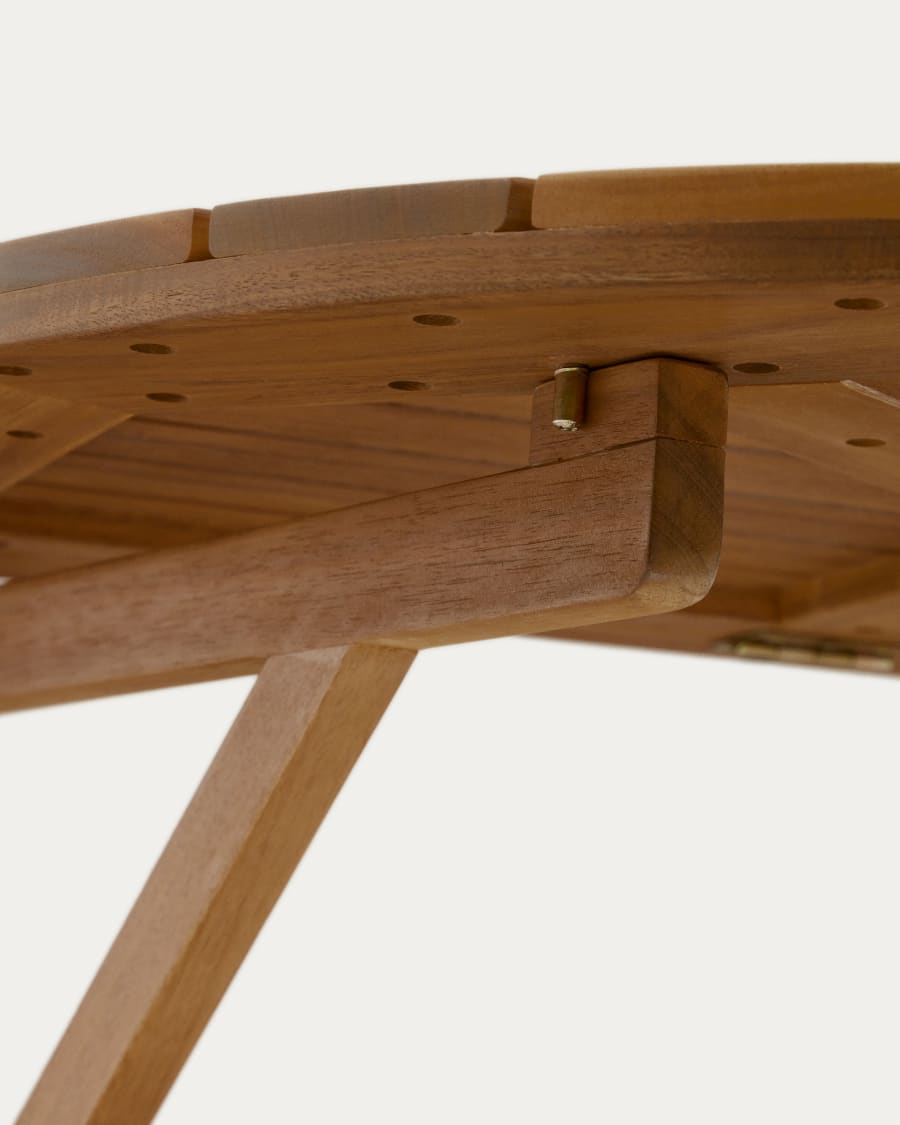 Mesa dobrável de exterior Sadirar de madeira maciça de acácia 70 x