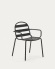 Krzesło sztaplowane ogrodowe Joncols z aluminium z szarym wykończeniem
