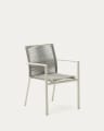 Krzesło ogrodowe Culip z liny i białego aluminium