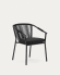 Chaise de jardin Xelida en aluminium et corde noire