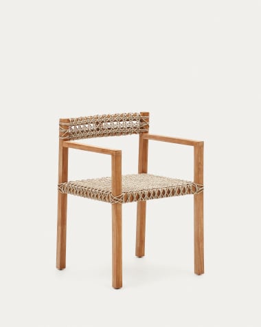 Καρέκλα Giverola, μασίφ ξύλο τικ