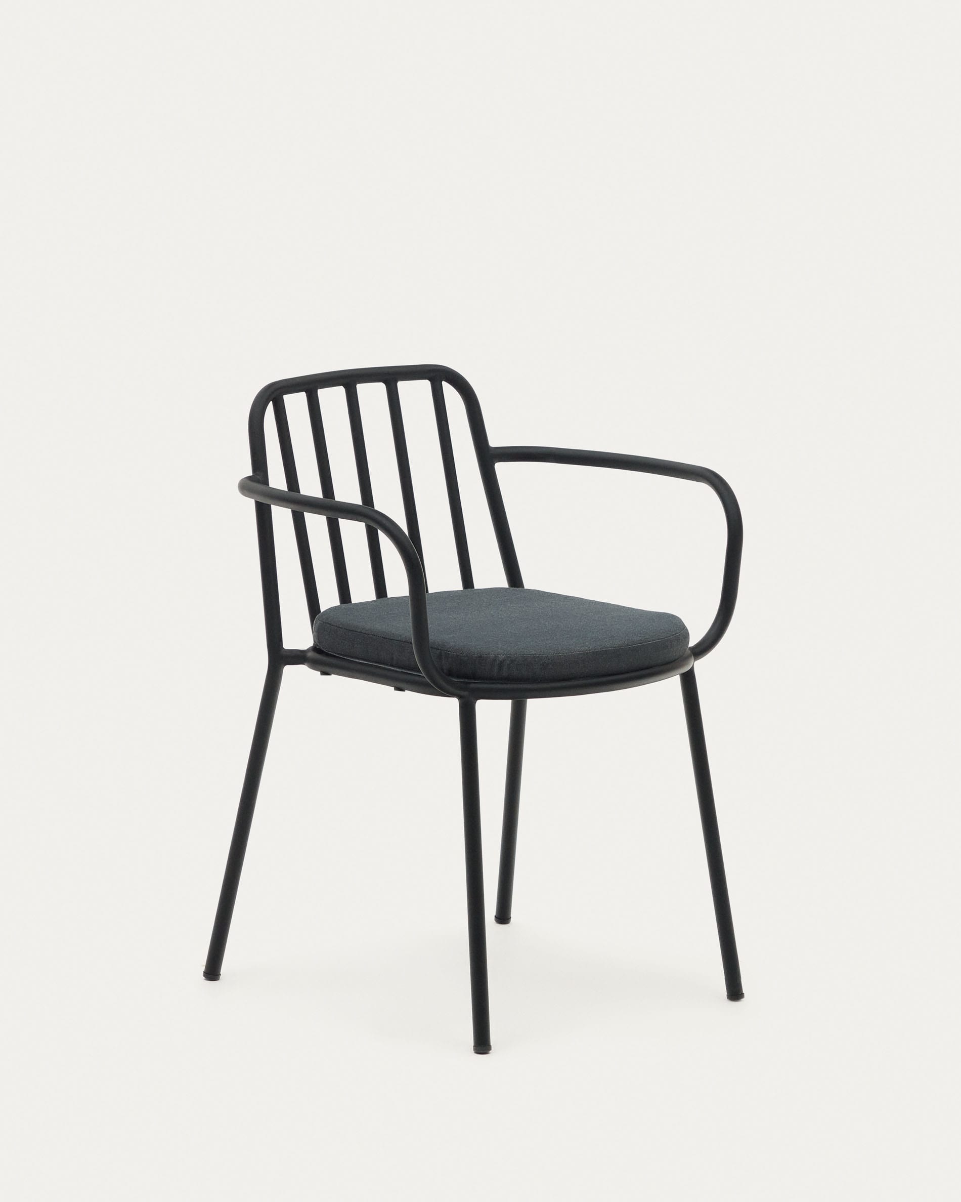 Bramant stackable steel chair with black finish | Kave Home