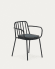 Bramant stapelbarer Stuhl aus Stahl mit schwarzem Finish