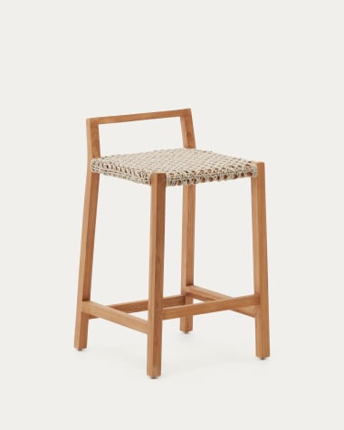 Giverola solid teak wood stool, 80 cm