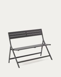Folding outdoor Bench torreta made of aluminum with dark grey finish