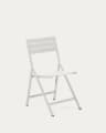 Torreta - składane krzesło ogrodowe z aluminium w białym wykończeniu