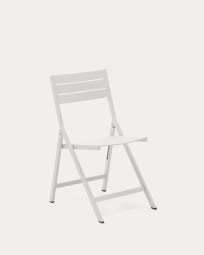 Cadira d'exterior plegable Torreta d'alumini amb acabat blanc