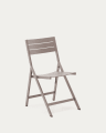 Torreta opvouwbare aluminium buitenstoel met mat bruine afwerking
