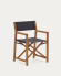Πτυσσόμενη καρέκλα εξωτερικού χώρου Thianna, μαύρο και μασίφ ξύλο ακακίας FSC 100%